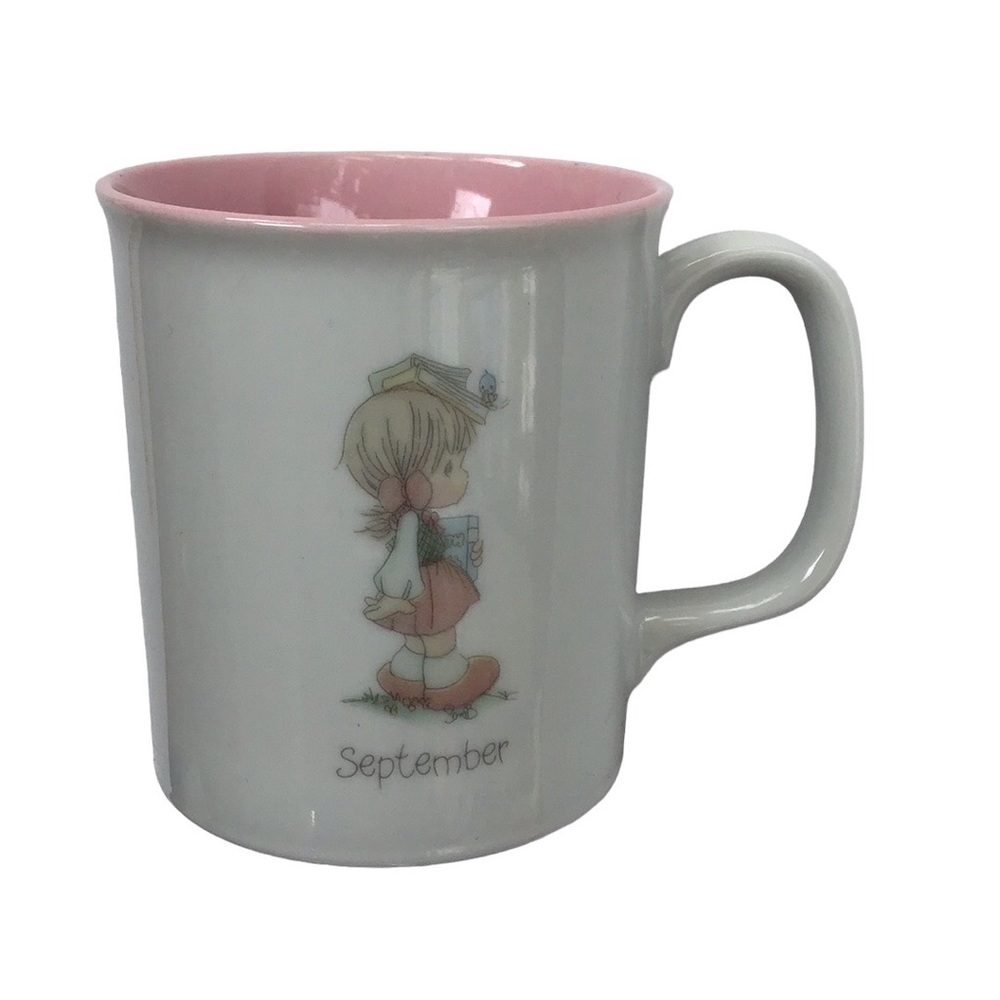 Precious Moments Vintage 1987 September Schoolgirl With Books Collectible‎ Mug